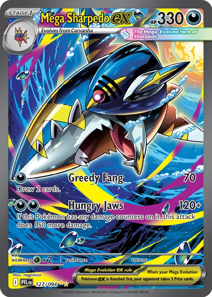 Mega Sharpedo ex 「PFL 127/094」「EN」