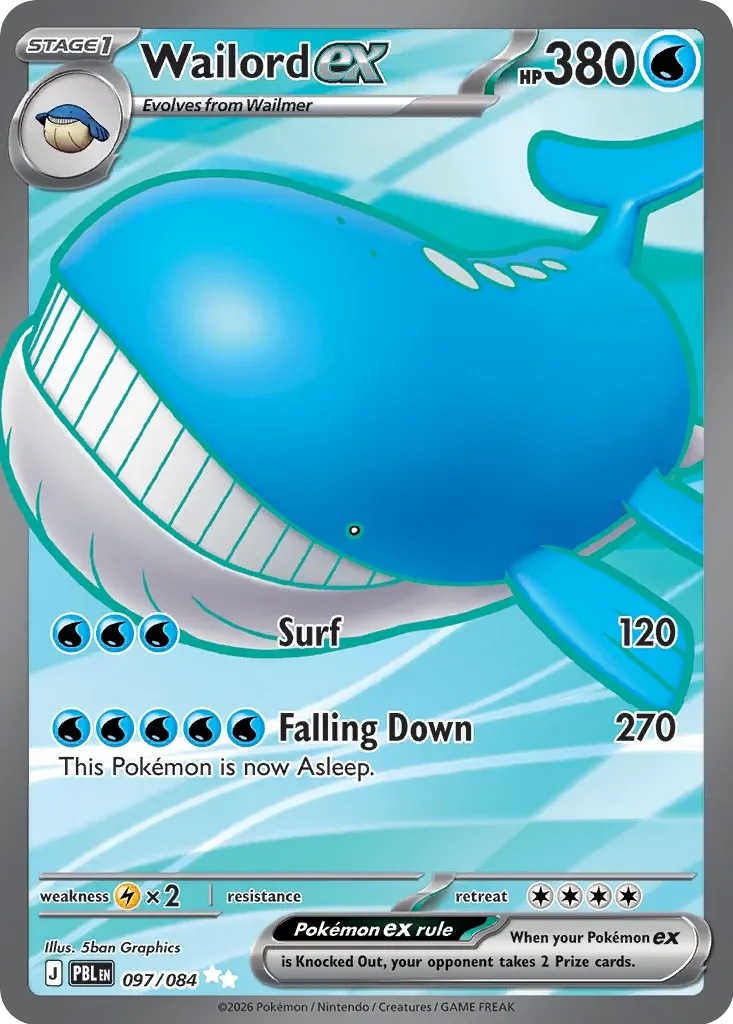 Wailord ex 「PBL 097/084」「EN」