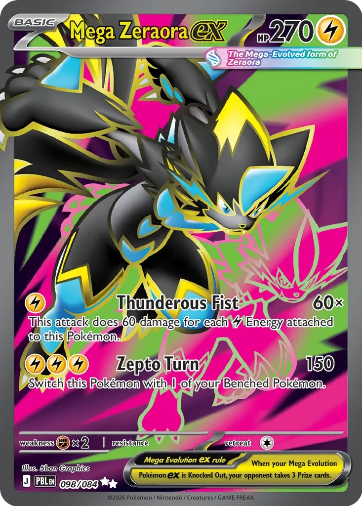 Mega Zeraora ex 「PBL 098/084」「EN」