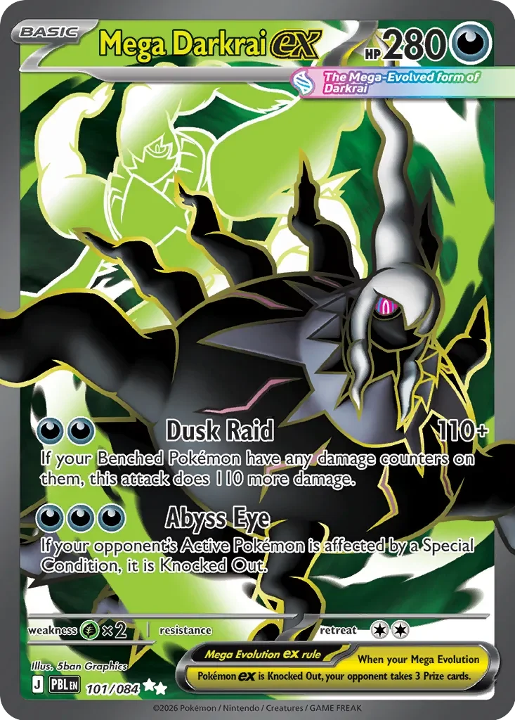 Mega Darkrai ex 「PBL 101/084」「EN」