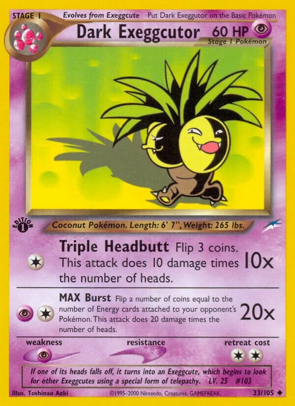 Dark Exeggutor 「N4 33/105」「EN」