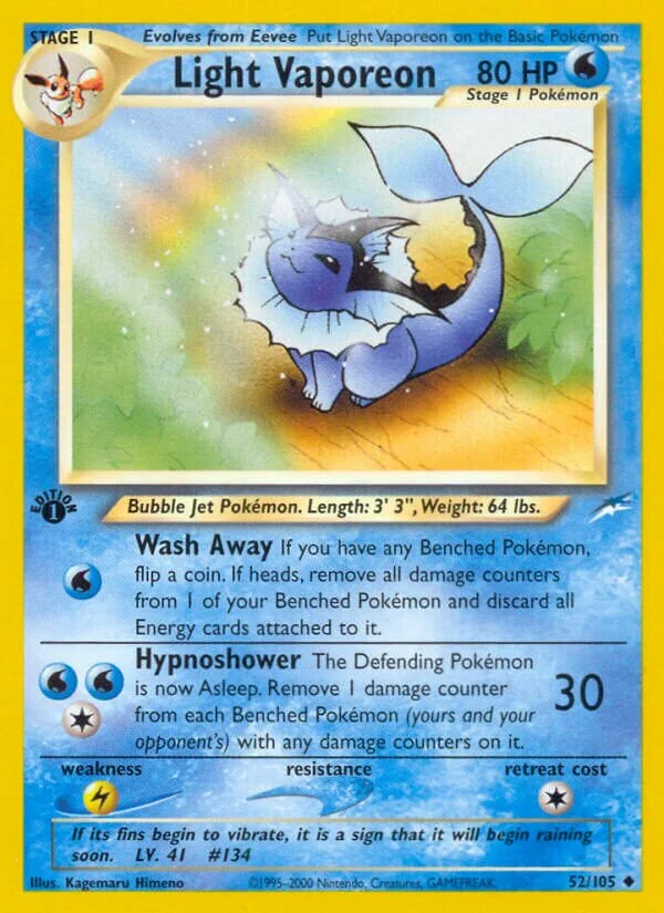 Light Vaporeon 「N4 52/105」「EN」