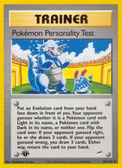 Pokémon Personality Test 「N4 102/105」「EN」