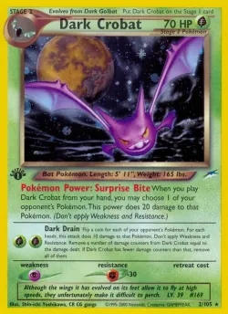 Dark Crobat #2/105 · Pokémon