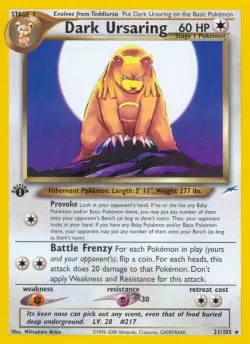 Dark Ursaring #21/105 · Pokémon