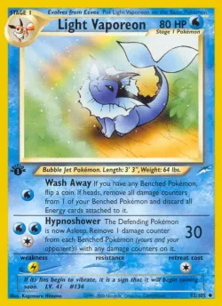 Light Vaporeon #52/105 · Pokémon