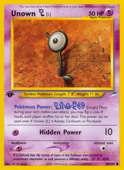 Unown 「L」「N4 86/105」「EN」
