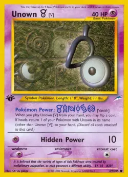 Unown 「V」「N4 89/105」「EN」