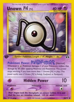 Unown 「N」「N2 50/75」「EN」