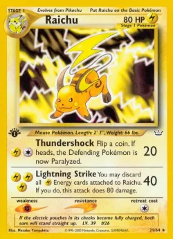 Raichu 「N3 21/64」「EN」