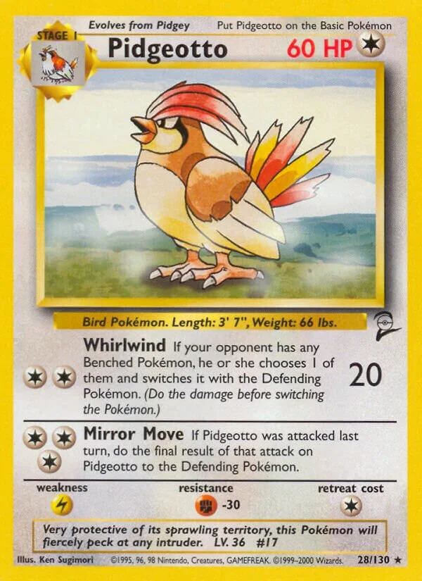 Pidgeotto 「B2 28/130」「EN」