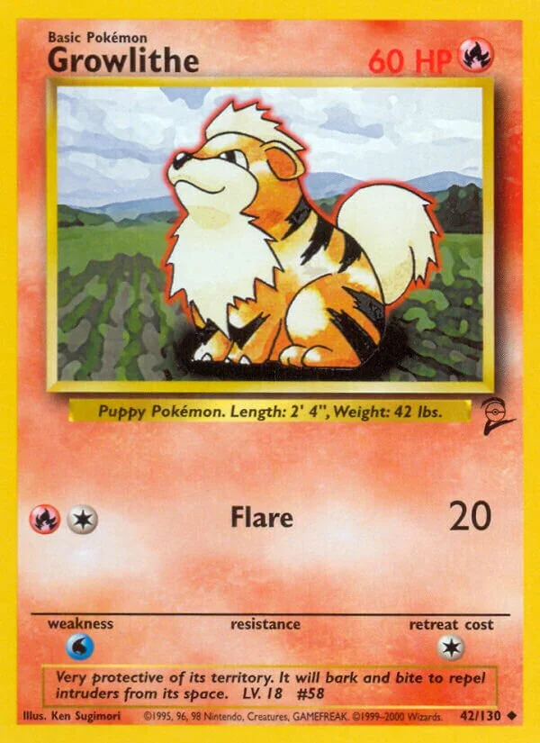 Growlithe 「B2 42/130」「EN」