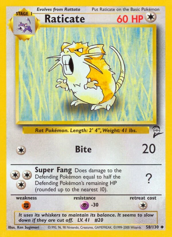 Raticate 「B2 58/130」「EN」