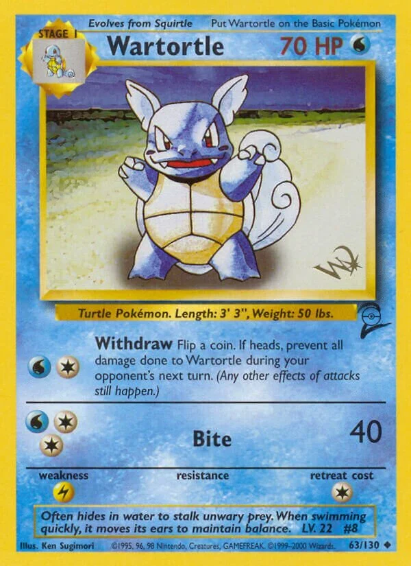 Wartortle 「B2 63/130」「EN」