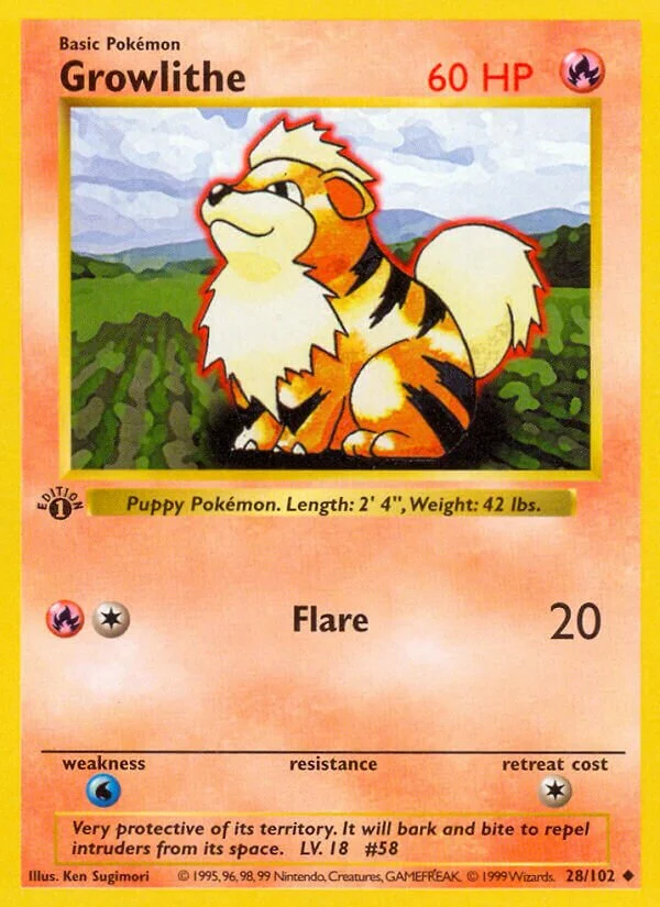 Growlithe 「BS 28/102」「EN」