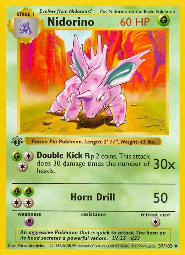 Nidorino 「BS 37/102」「EN」