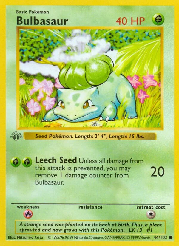 Bulbasaur 「BS 44/102」「EN」