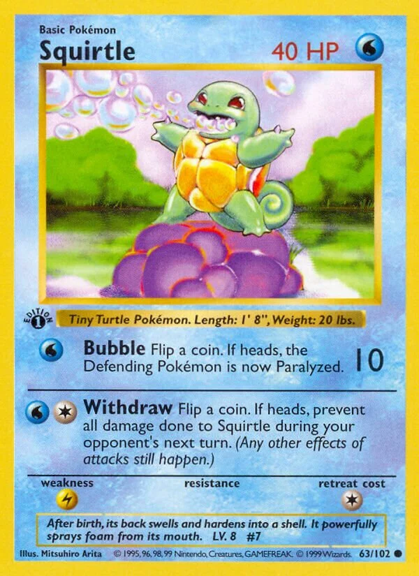 Squirtle 「BS 63/102」「EN」