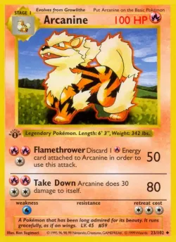 Arcanine #23/102 · Pokémon