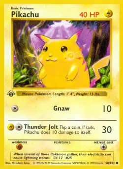 Pikachu 「BS 58/102」「EN」