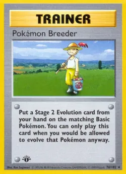 Pokémon Breeder 「BS 76/102」「EN」