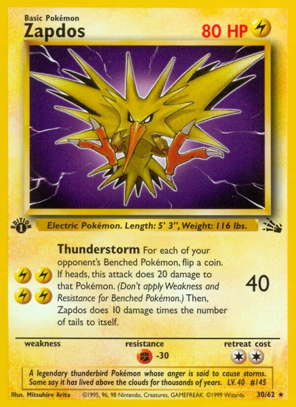 Zapdos 「FO 30/62」「EN」