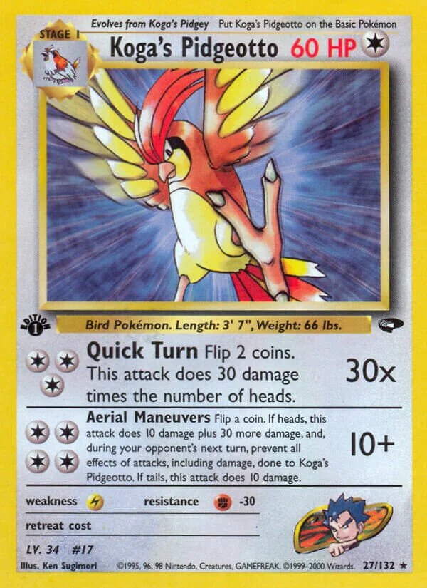 Koga's Pidgeotto 「G2 27/132」「EN」