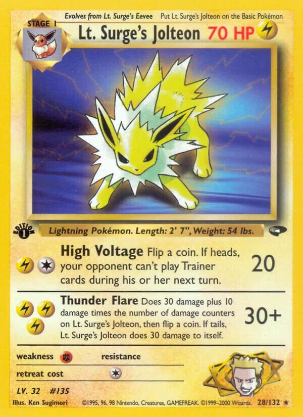 Lt. Surge's Jolteon 「G2 28/132」「EN」