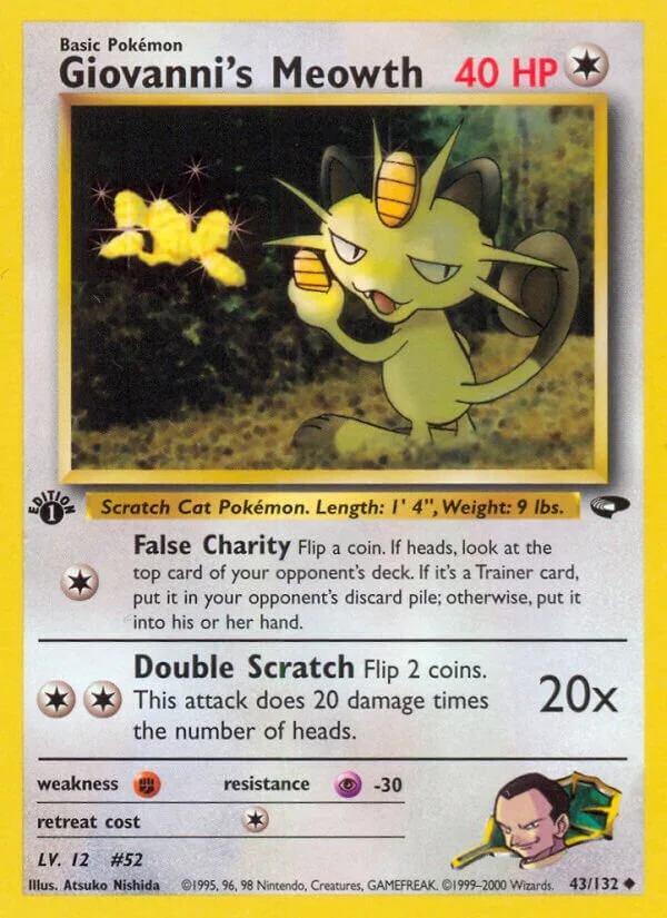 Giovanni's Meowth 「G2 43/132」「EN」