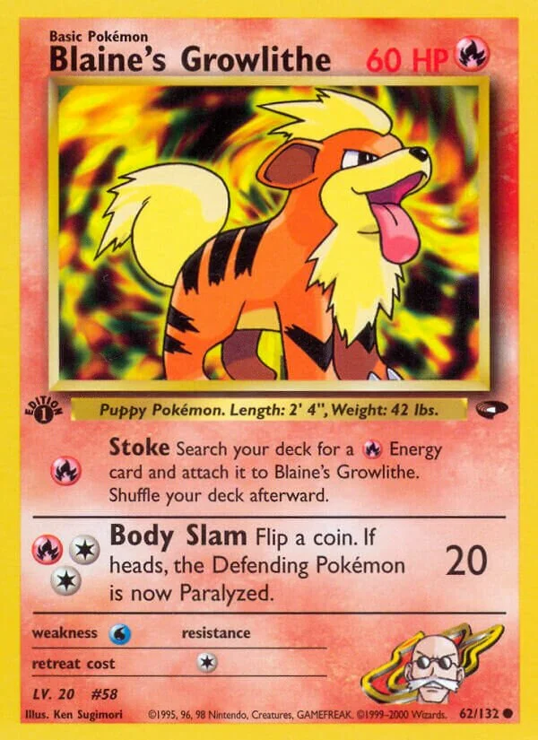 Blaine's Growlithe 「G2 62/132」「EN」