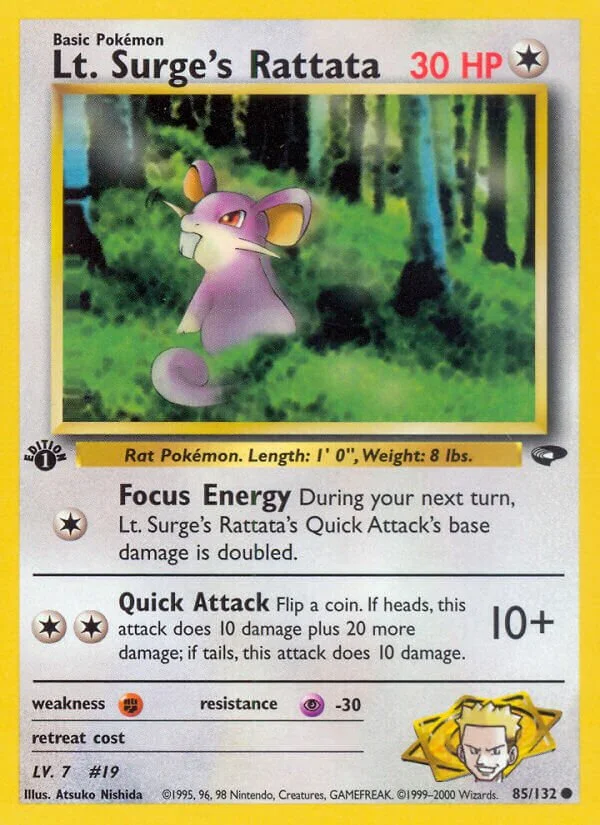 Lt. Surge's Rattata 「G2 85/132」「EN」