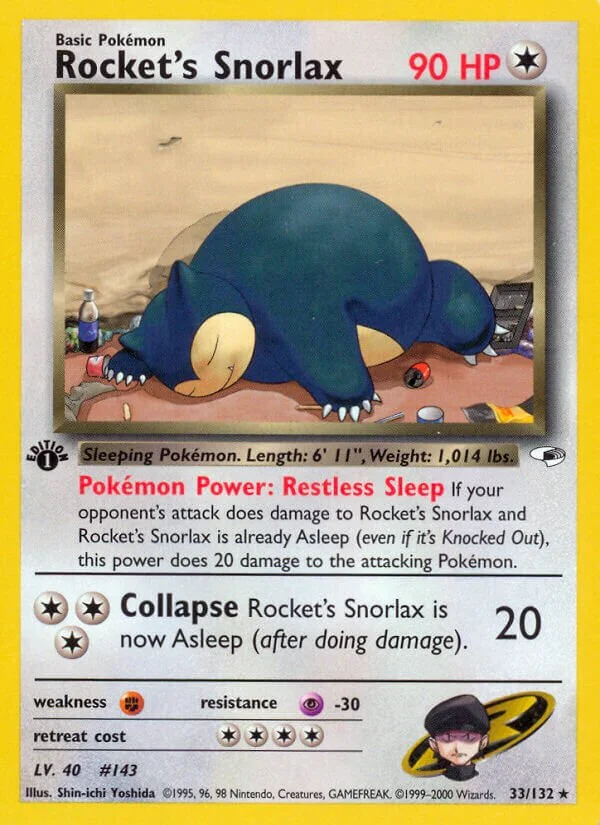 Rocket's Snorlax 「G1 33/132」「EN」