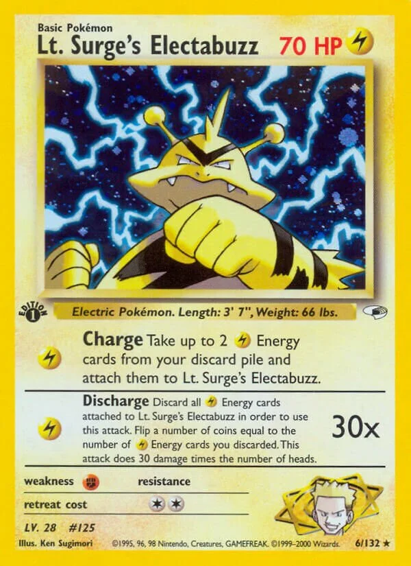 Lt. Surge's Electabuzz 「G1 6/132」「EN」
