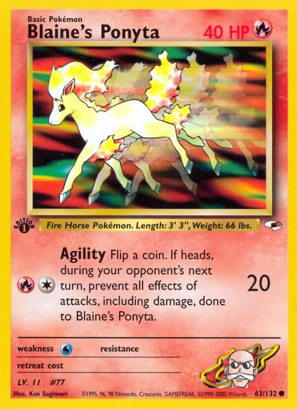 Blaine's Ponyta 「G1 63/132」「EN」