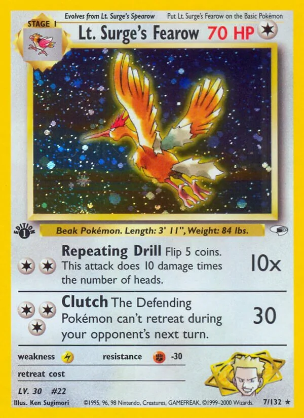 Lt. Surge's Fearow 「G1 7/132」「EN」