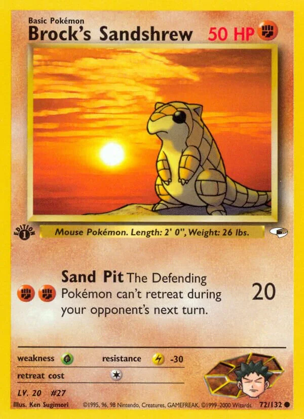 Brock's Sandshrew 「G1 72/132」「EN」