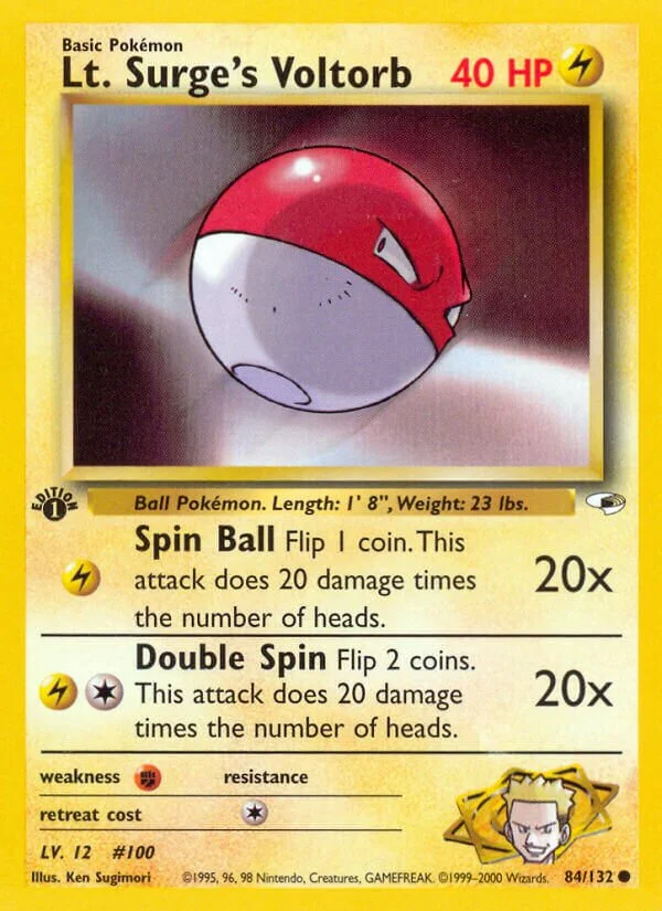 Lt. Surge's Voltorb 「G1 84/132」「EN」