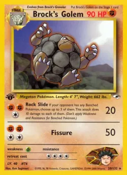 Brock's Golem #20/132 · Pokémon