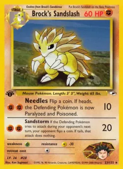 Brock's Sandslash #23/132 · Pokémon