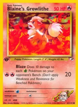Blaine's Growlithe #62/132 · Pokémon
