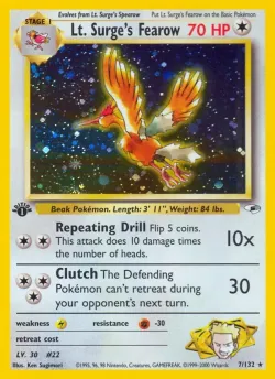Lt. Surge's Fearow #7/132 · Pokémon