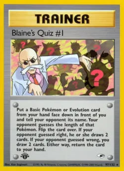 Blaine's Quiz #1 「G1 97/132」「EN」