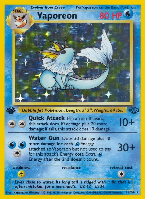 Vaporeon 「JU 12/64」「EN」