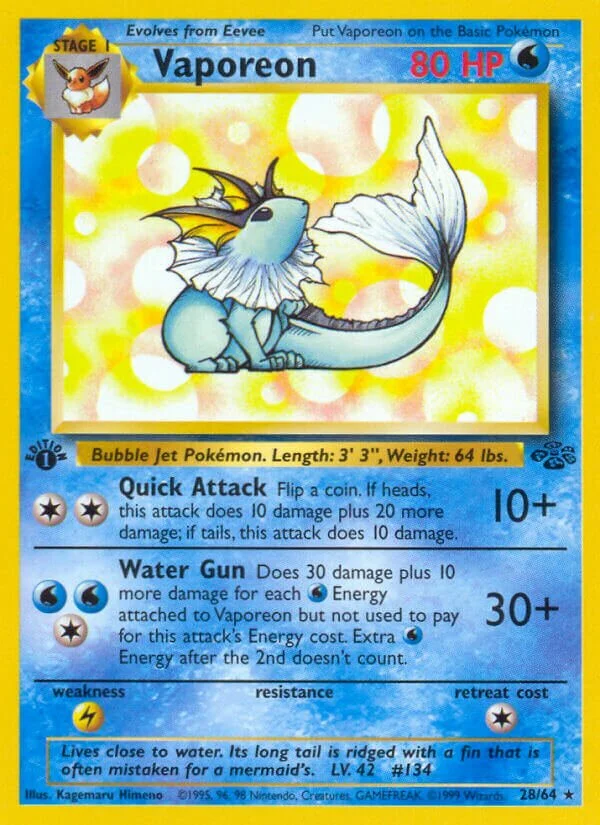 Vaporeon 「JU 28/64」「EN」