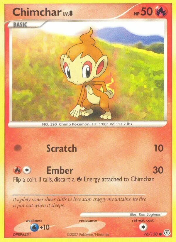 Chimchar 「BURGER_KING_COLLECTION_2008 76/130」「EN」