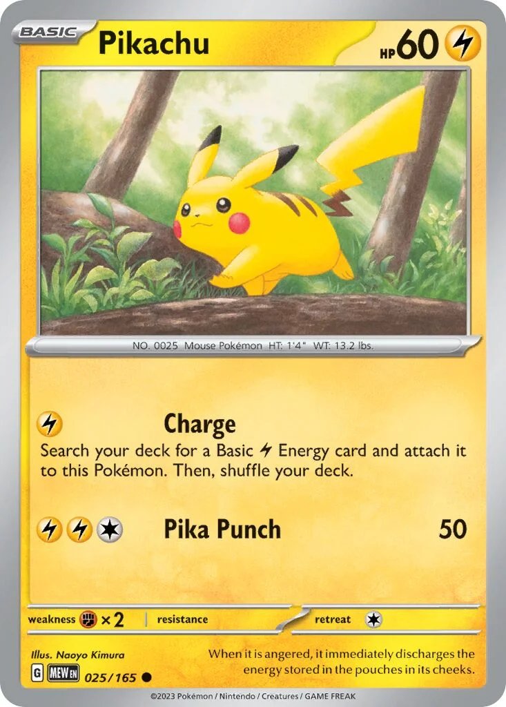 Pikachu 「HOLIDAY_CALENDAR_2025 025/165」「EN」