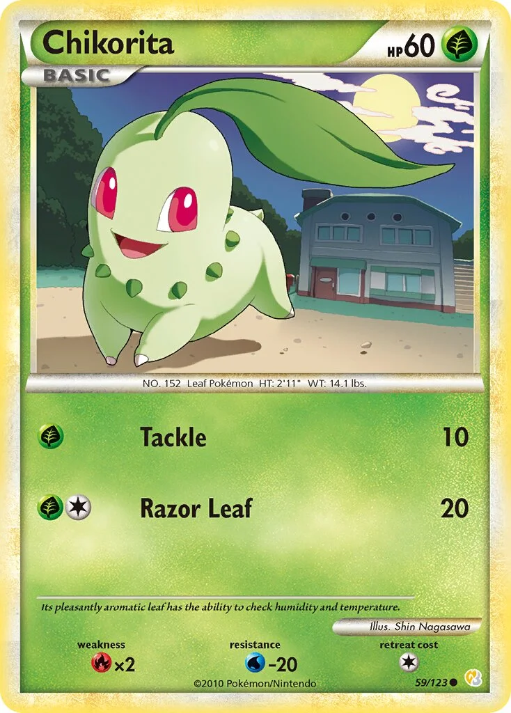 Chikorita 「UBERRASCHUNGSKALENDER 59/123」「EN」