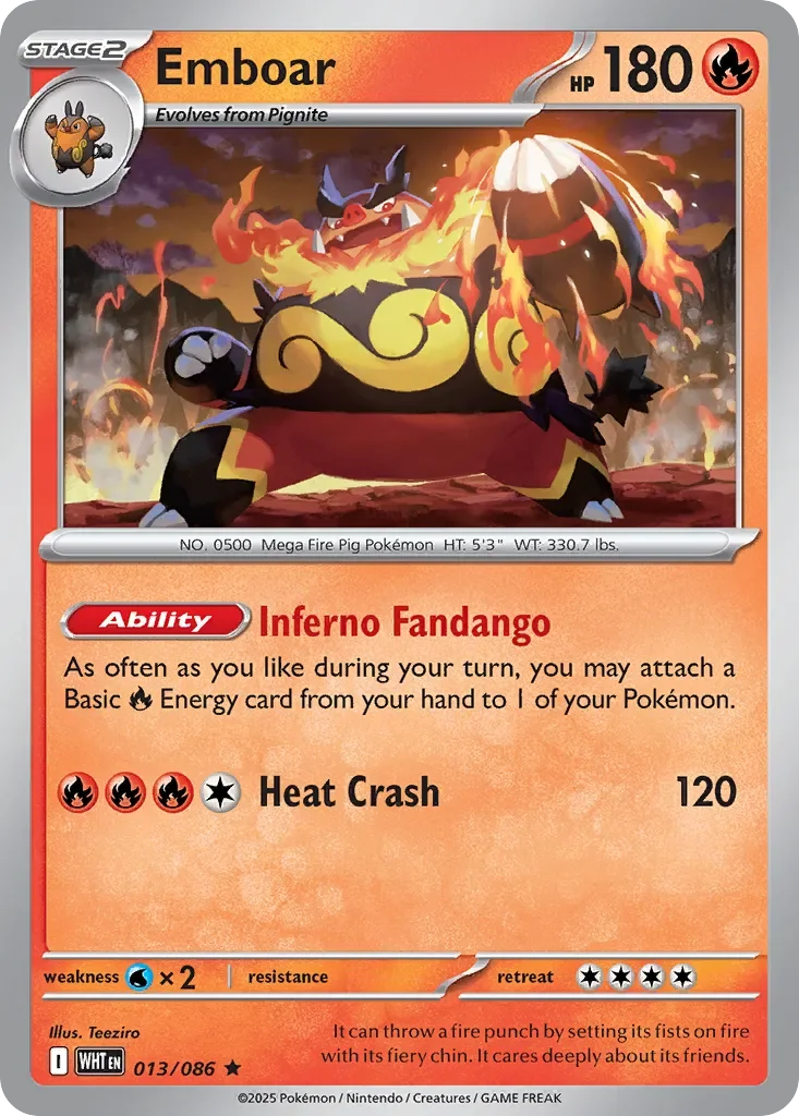 Emboar 「PLAY_POKEMON_PRIZE_PACK_SERIES_EIGHT 013/086」「EN」