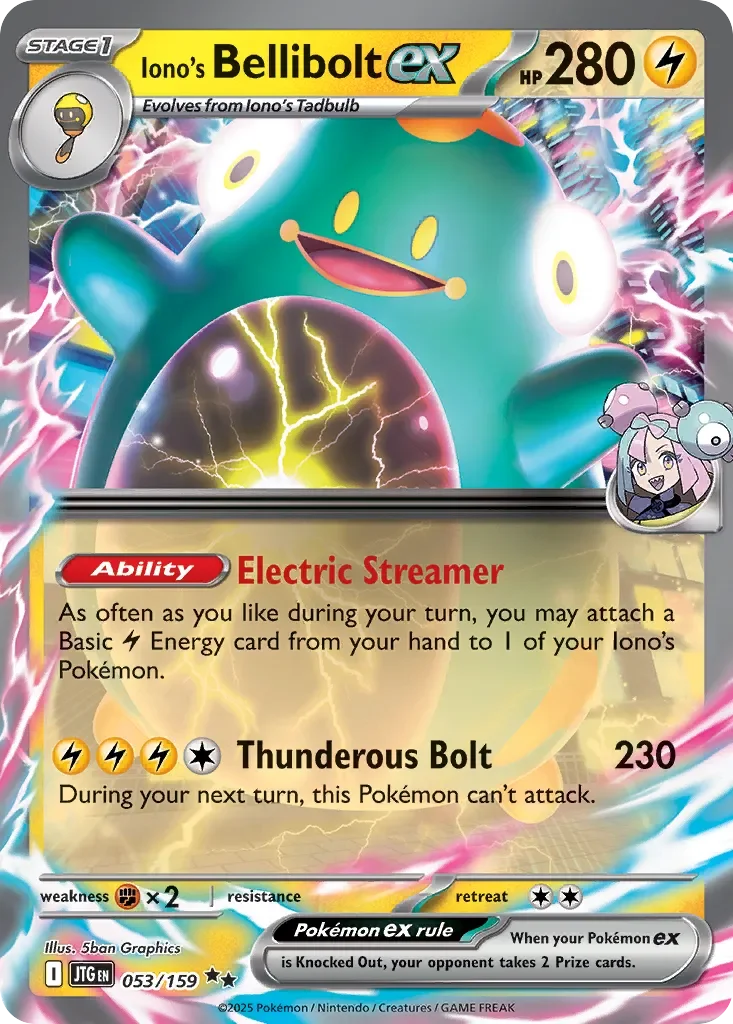 Iono's Bellibolt ex 「PLAY_POKEMON_PRIZE_PACK_SERIES_EIGHT 053/159」「EN」