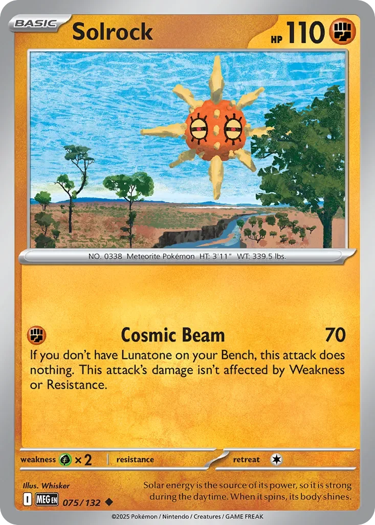 Solrock 「PLAY_POKEMON_PRIZE_PACK_SERIES_EIGHT 075/132」「EN」